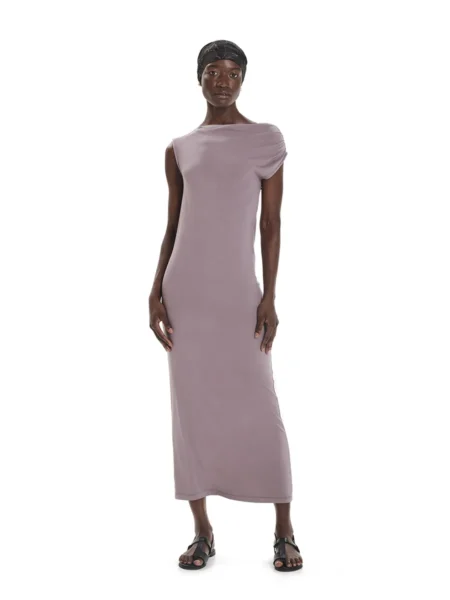 Maxi Dress with a Rouched Shoulder | Flexible Mind