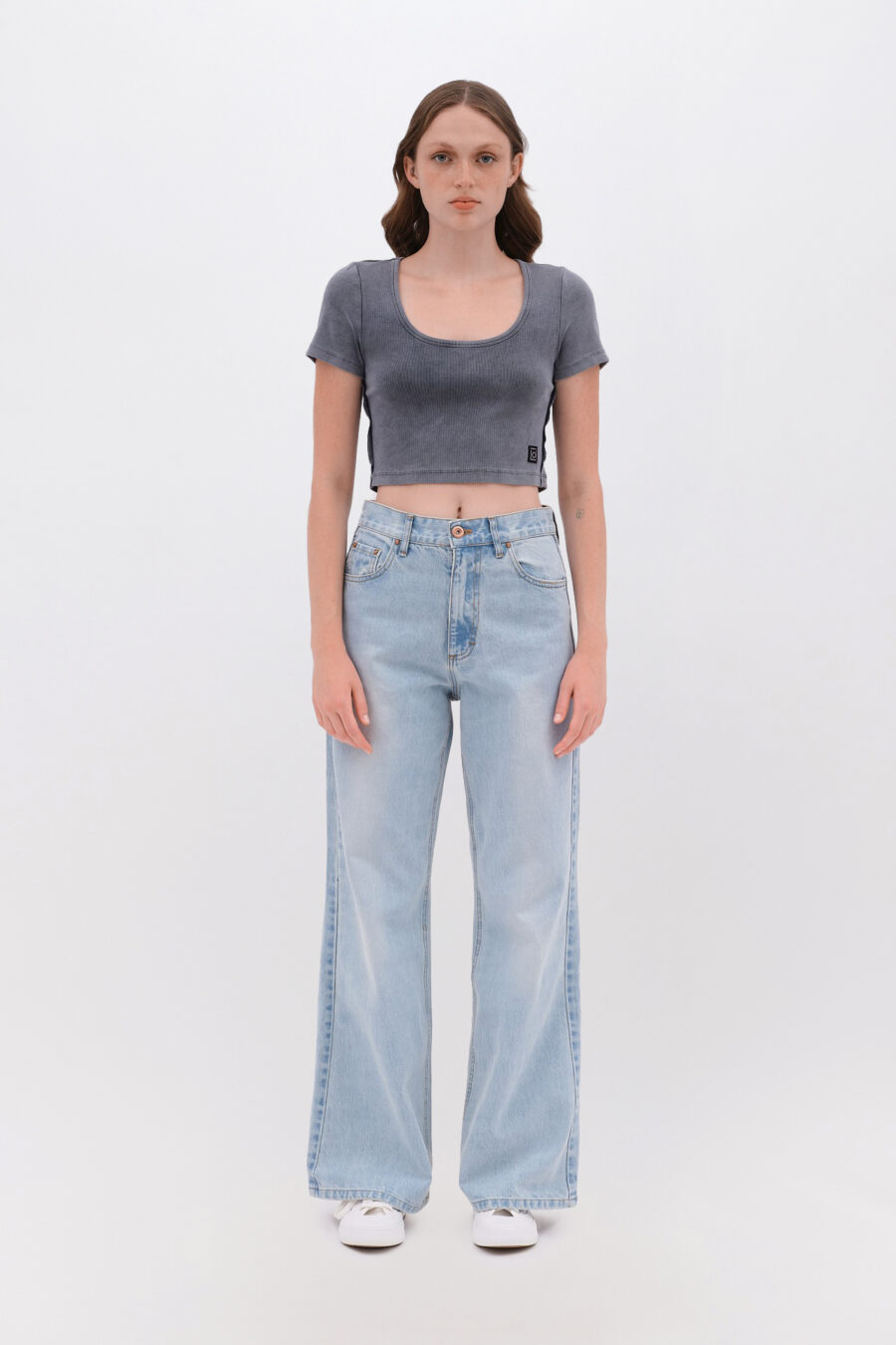 Cropped Rib T-Shirt - Image 3
