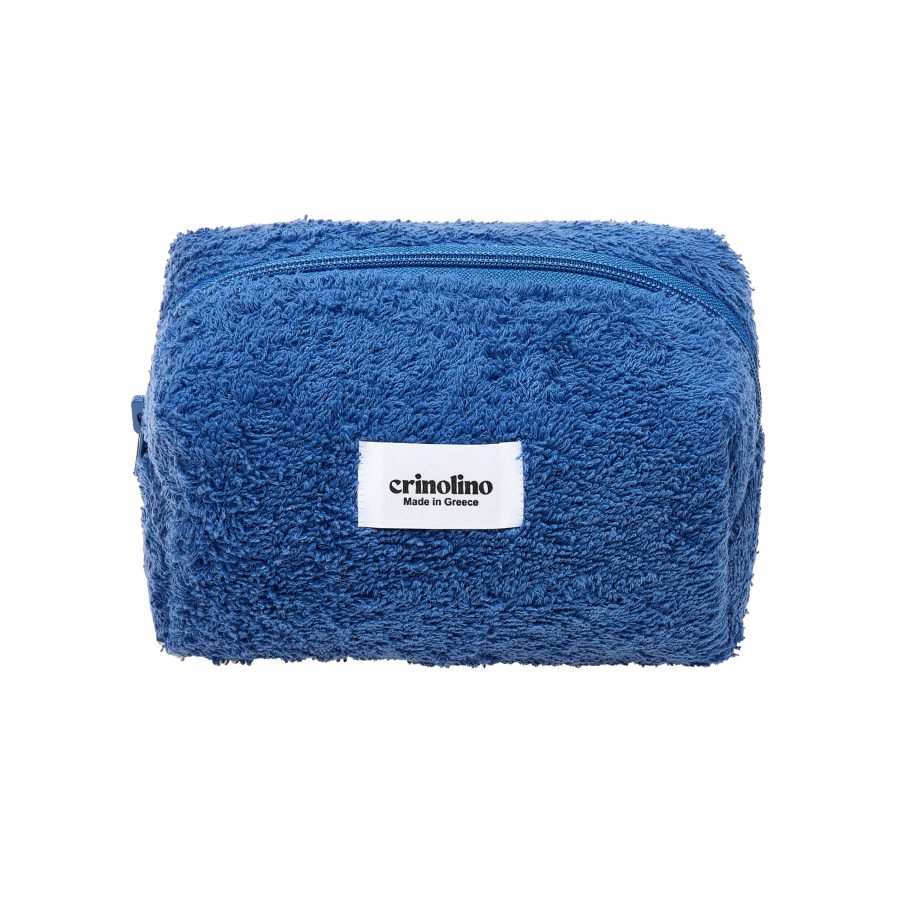 BLUE TERRY MAKEUP BAG