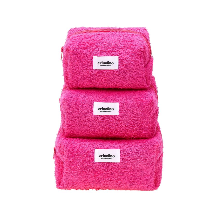 FUCHSIA TERRY MAKEUP BAG - Image 2