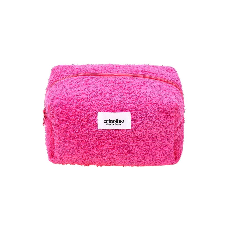FUCHSIA TERRY MAKEUP BAG