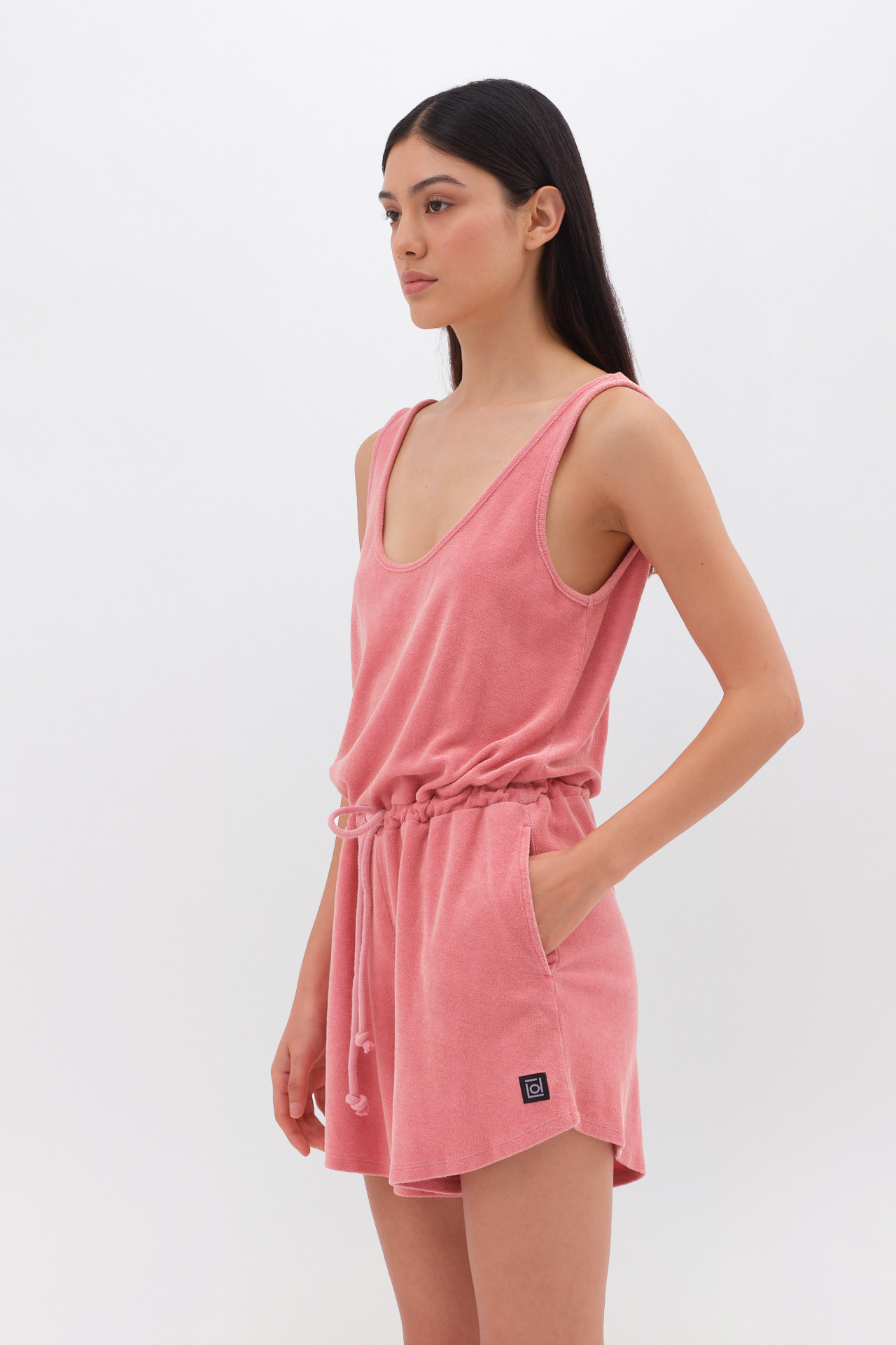 Terry Towel Jumpsuit in Regular Fit - Image 2