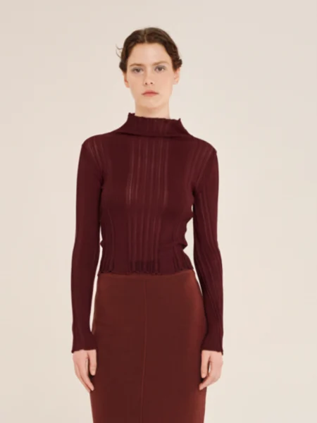 Πλεκτή Μακρυμάνικη Μπλούζα με Ψηλό Λαιμό – Winter Archetypes