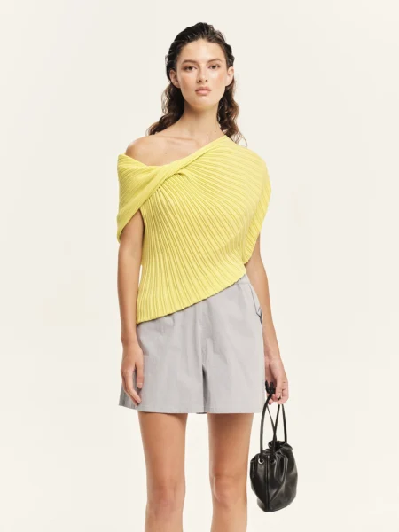 Knit Draped Top – Seashells