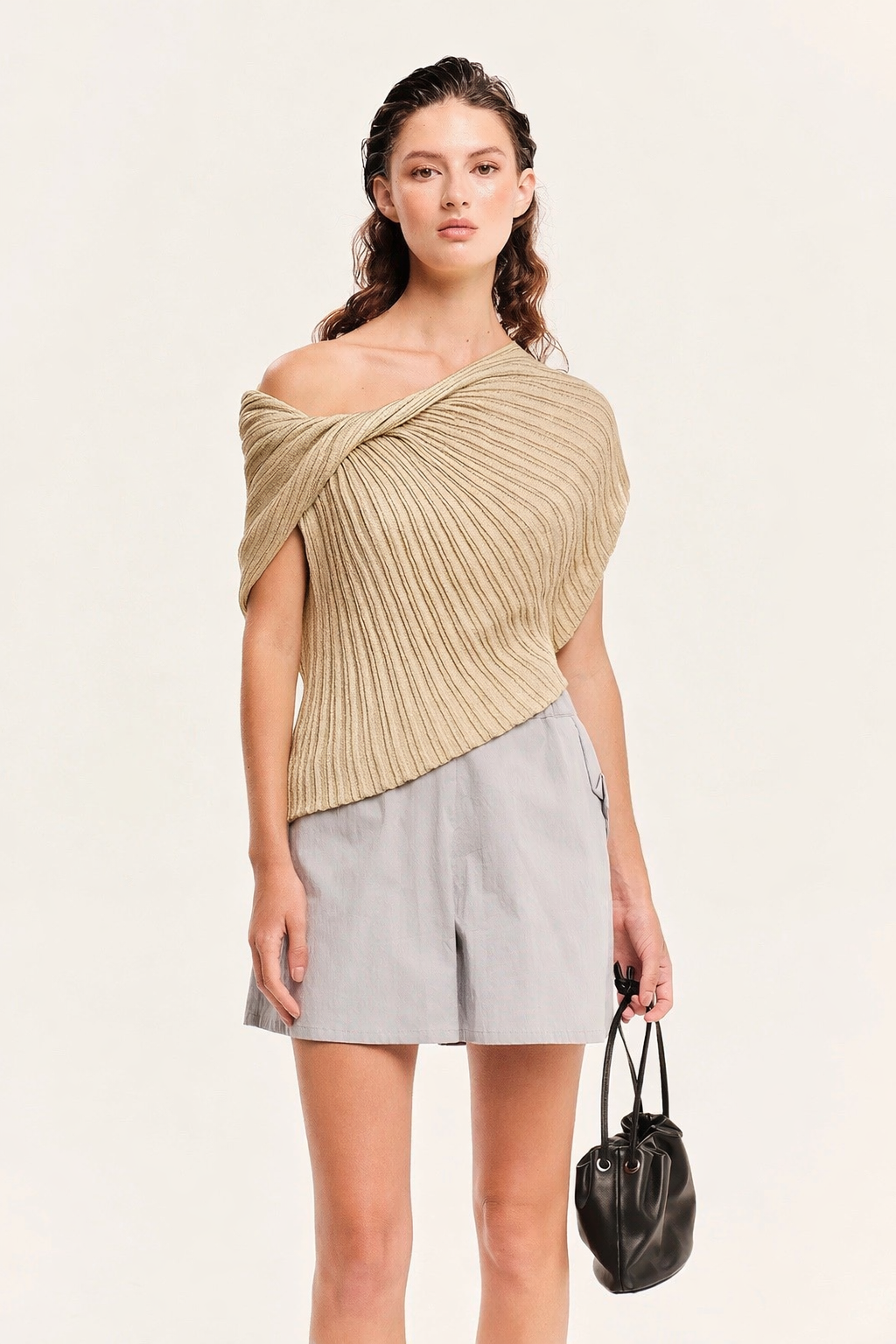Lurex Knit Draped Top – Sparkling Nights